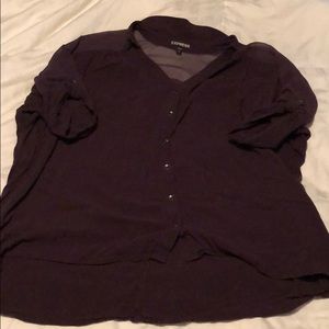 Express women’s purple dress shirt